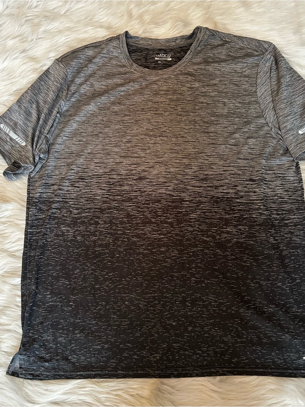 bcg Men's Black and Gray Gradient Short-Sleeve Performance Tee